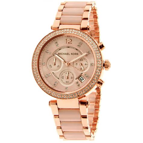 montre or rose femme michael kors|michael kors watch women black.